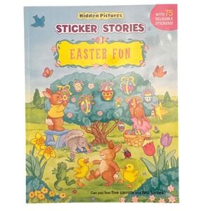 Easter Fun Sticker Stories Hidden Picture Book 75 Reusable Stickers Anna Pomaska